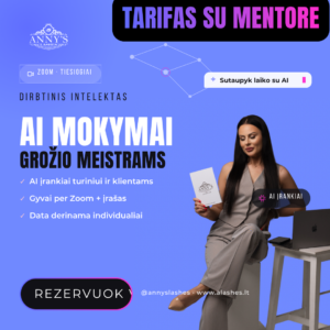 AI asistentas grožio meistrei SU MENTORE tarifas