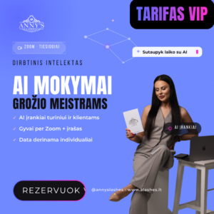 AI asistentas grožio meistrei VIP tarifas