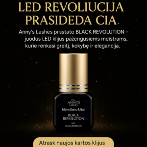 NAUJIENA! JUODI LED - UV Lashes klijai 5ml