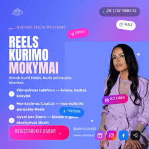 Reels, kurie atveda klientes - Zoom online