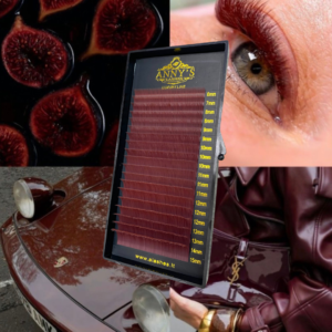 Burgundy spalva ANNY'S LASHES LUXURY BLAKSTIENOS