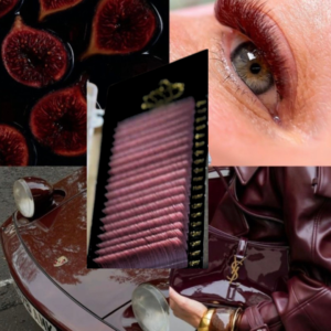 Burgundy spalva ANNY'S LASHES LUXURY BLAKSTIENOS